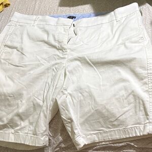 J.Crew White Bermuda Shorts Size 16 Above Knee Chino Classic Summer